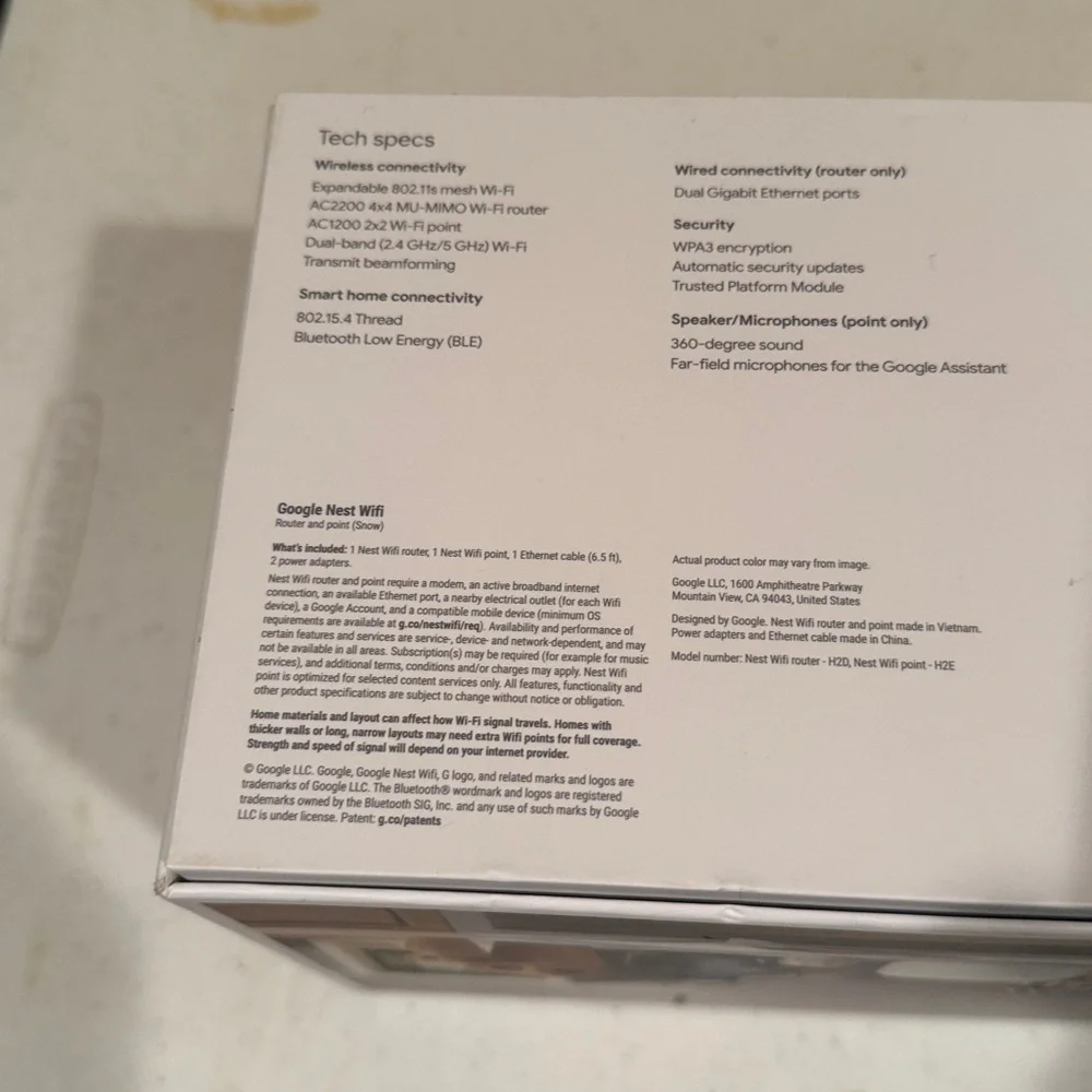 google white retail box with barcode labels